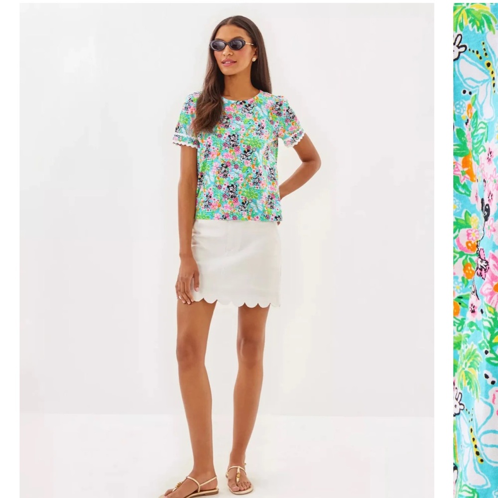 DISNEY X Lilly Pulitzer Limited Edition Women's Mickey Minnie Claremont Trim Top - Picture 6 of 6
